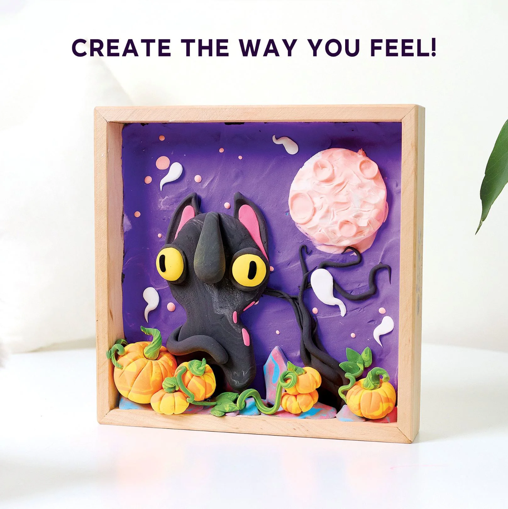 Set creativ cu plastilina aerata Okto Air Clay Pisica fantoma foto