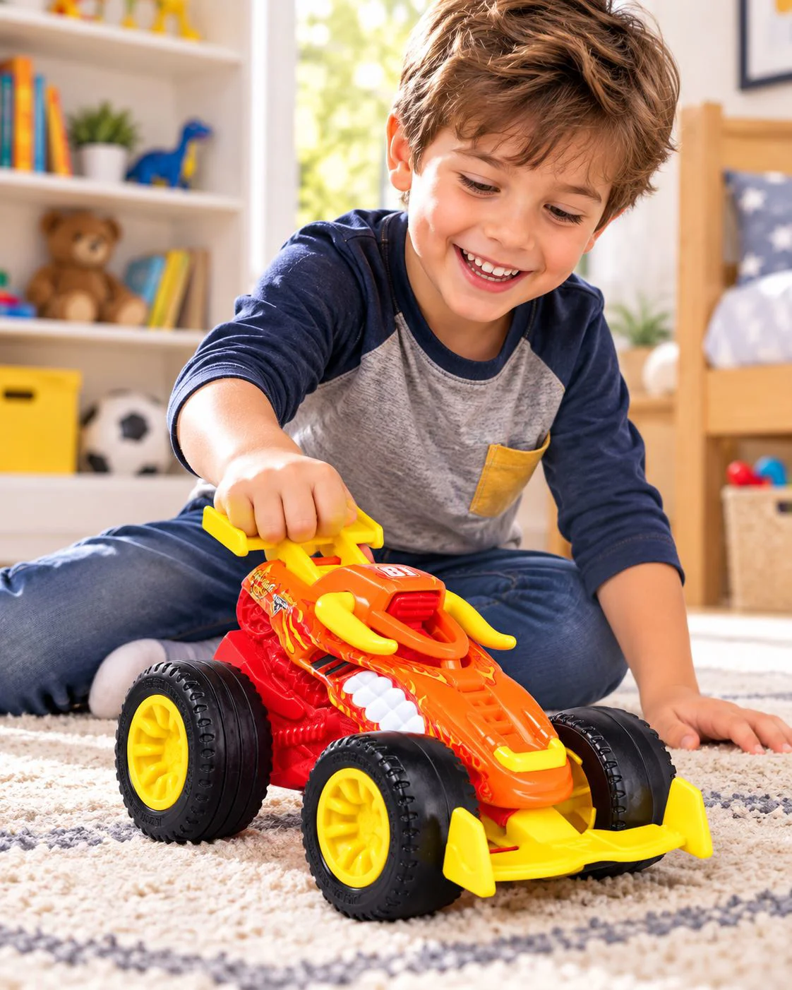 Masinuta cu inertie Spin Master Monster Jam Monster Motors 1:64 foto