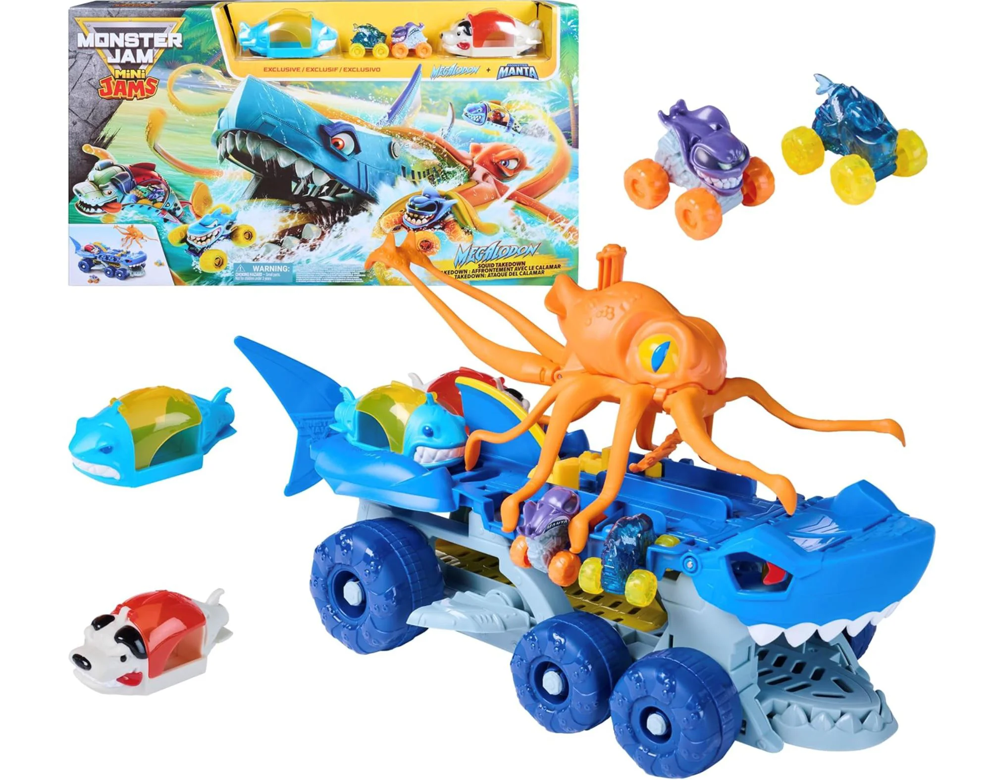 Set de joaca Spin Master Monster Jam Megalodon vs. Calmarul gigant foto