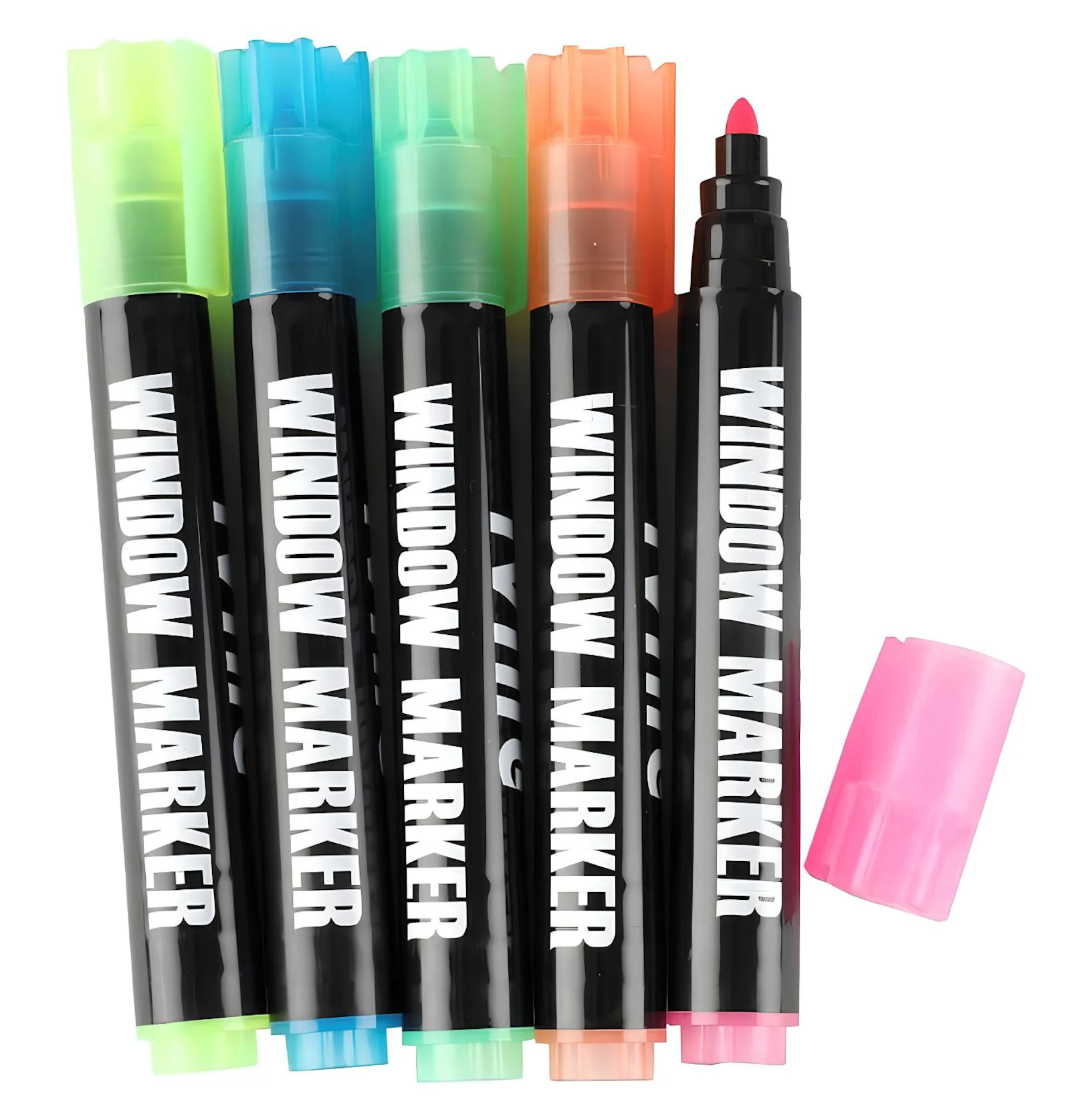 Markere lavabile Toi Toys pentru geam si sticla, 5 buc. foto