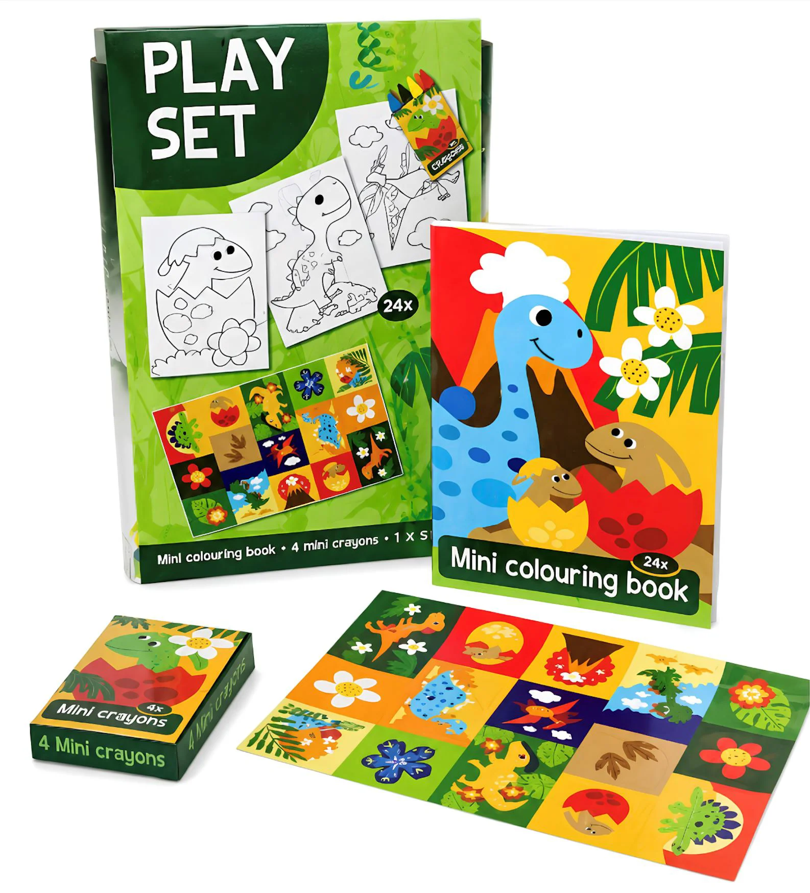 Set de creatie Toi Toys Dinozauri cu carte de colorat, stickere si creioane foto