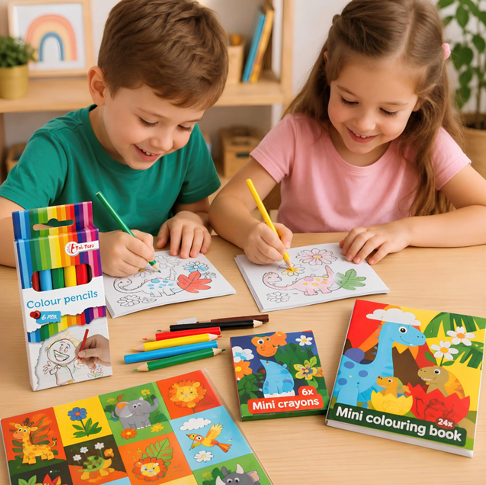 Set de creioane colorate Toi Toys, 6 buc. foto