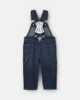 OshKosh Salopeta din denim cu bretele elastice Dark Wash foto