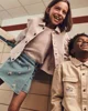 OshKosh Fustita-pantalon din denim cu broderie florala foto