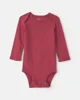 Carter's Set 3 piese Burgundy - salopeta tip rochita, body si o pereche de sosete foto