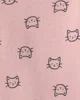 Carter's Set 3 piese Pink Cat - vesta cu gluga, colanti evazati si body foto