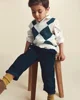 Carter's Pantaloni din catifea cu bretele Navy foto