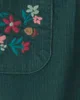 Carter's Pantaloni largi din catifea cu flori brodate foto