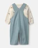 Carter's Set 2 piese Wolf - salopeta lunga si bluza foto