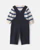 Carter's Set 2 piese Stripes - salopeta lunga si bluza foto