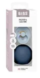 Set suzeta din latex si cutie mini BIBS Colour Baby Blue&Steel Blue (0-6 luni) foto