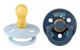 Set 2 suzete rotunde din latex BIBS Colour Holiday Train Baby Blue/Steel Blue (0-6 luni) foto