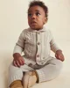 Carter's Set 3 piese Cream - cardigan tricotat, body si pantaloni foto