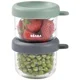 Set 2 recipiente din sticla Beaba Mineral/Sage Green, 150 ml foto