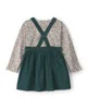 Carter's Set 2 piese Floral - salopeta tip rochita si bluza foto