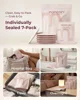 Chilotei postanatali de unica folosinta din bumbac Momcozy White, 7 buc., marimea M foto