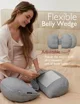 Perna pentru gravide in forma de W Momcozy Grey foto