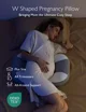 Perna pentru gravide in forma de W Momcozy Grey foto