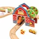 Set de joaca din lemn Tooky Toy Trenul de la ferma foto