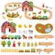 Set de joaca din lemn Tooky Toy Trenul de la ferma foto