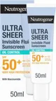 Fluid pentru fata Neutrogena Ultra-Sheer Invisible Oil Control SPF50+ Sun Care Fluid, 50 ml foto