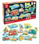 Puzzle din lemn 15 in 1 Hape Vehicule foto