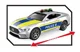 Masina de politie Wenyi cu inertie, lumina si sunet 1:18 foto