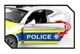 Masina de politie Wenyi cu inertie, lumina si sunet 1:18 foto