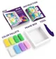 Tablou 3D pe numere din plastilina aerata Okto Air Clay Camp cu flori, 15x15 cm foto