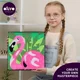 Tablou 3D pe numere din plastilina aerata Okto Air Clay Flamingo roz, 29x29 cm foto
