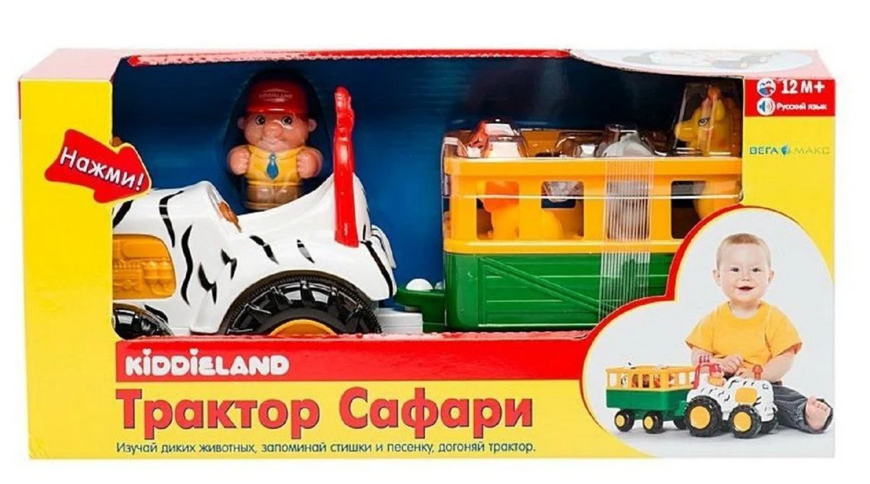 Музыкальная игрушка Kiddieland Трактор Сафари