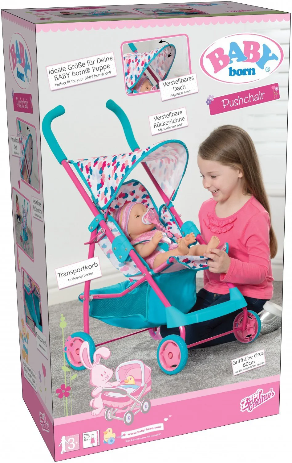 Коляска для куклы Zapf Creation Baby Born Идем на прогулку