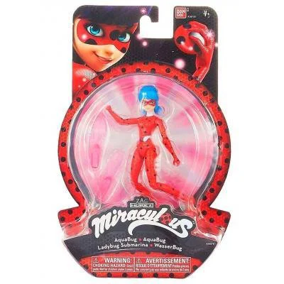 Papusa Miraculous Ledy Bug si Super Cat, Aqua Lady Bag, 14 cm