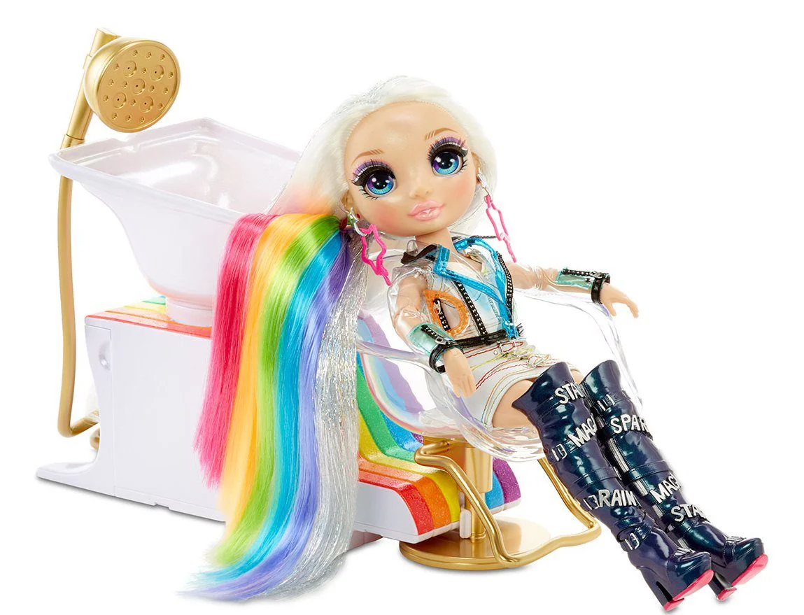 Papusa Rainbow High - Amaya Raine cu accesorii pentru coafura