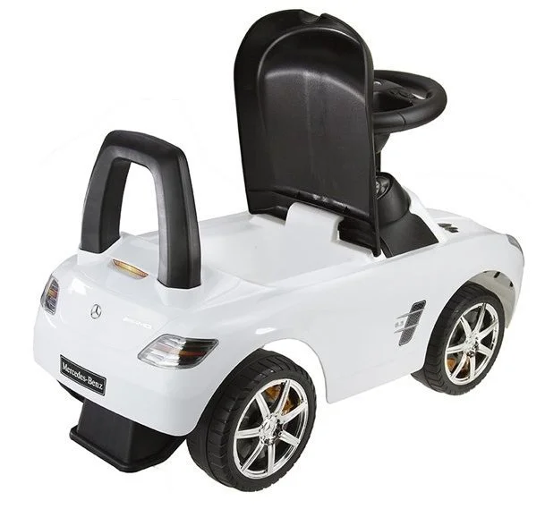Masina tolocar LEANTOYS Mercedes-Benz culoare alba foto