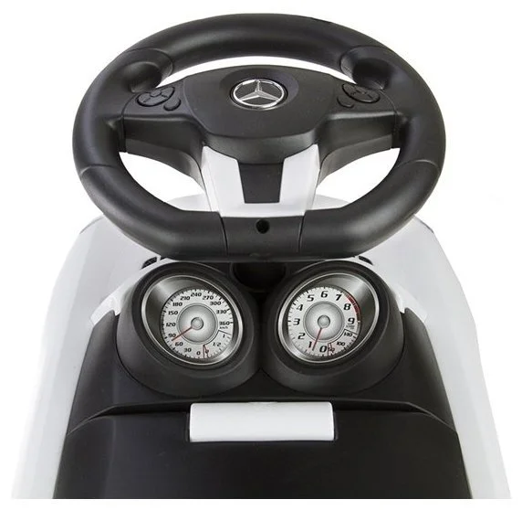 Masina tolocar LEANTOYS Mercedes-Benz culoare alba foto