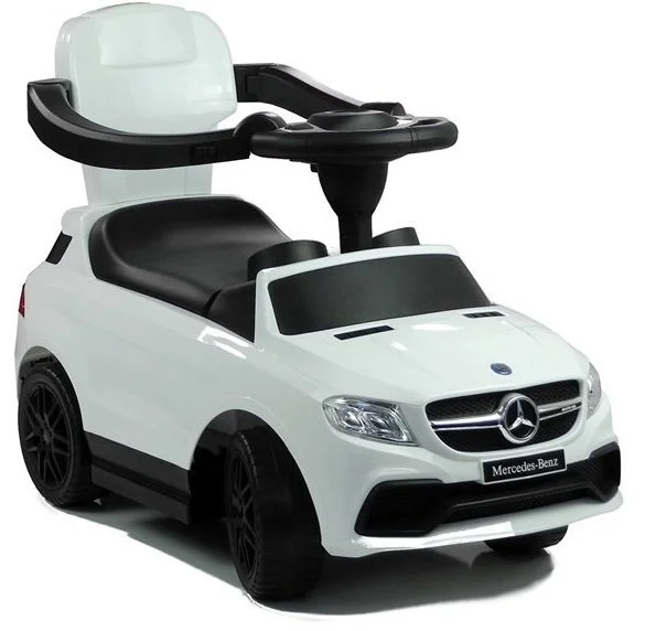 Masina tolocar Mercedes LEANTOYS cu maner si suport culoare alba