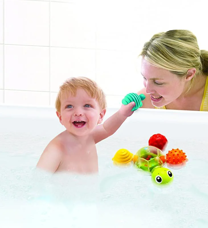 Jucarie interactiva Sensory B Kids Constructor pentru baie Broscutele testoase foto