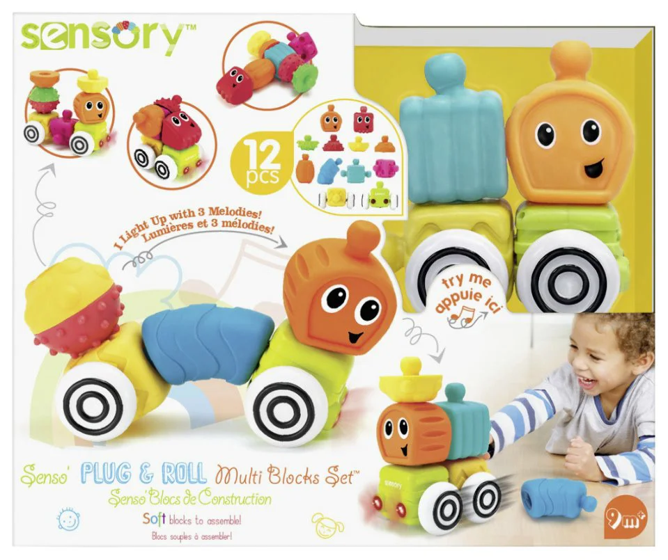 Set constructor Sensory B Kids 12 cuburi foto