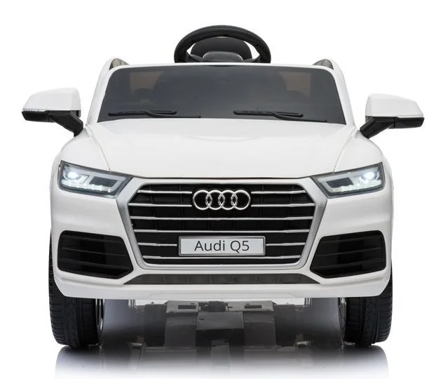 Masina electrica LEANTOYS Audi Q5 culoare alba, cu 2 motoare foto