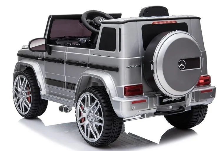 Электромобиль LEANTOYS Mercedes G63 AMG серебристый, с двумя моторами