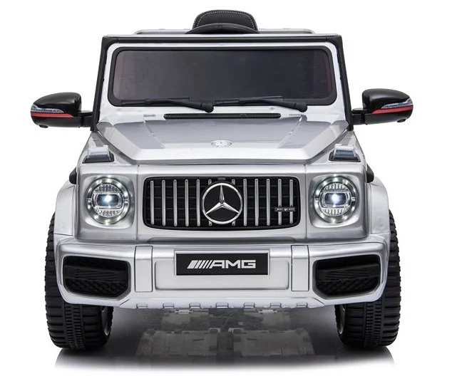Электромобиль LEANTOYS Mercedes G63 AMG серебристый, с двумя моторами