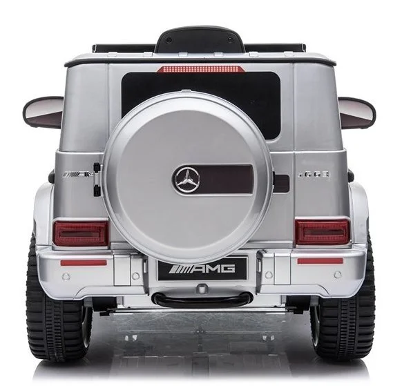 Электромобиль LEANTOYS Mercedes G63 AMG серебристый, с двумя моторами