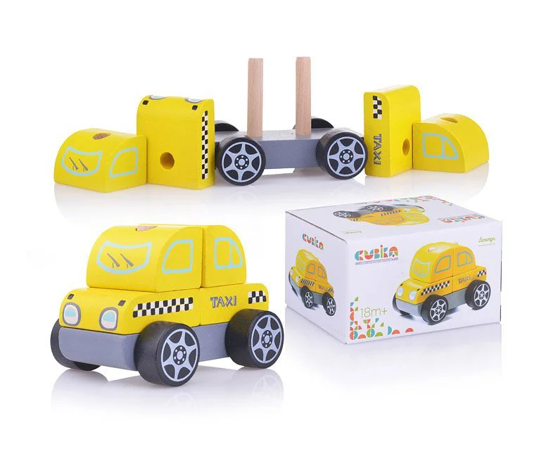 Jucarie din lemn Cubika Masina taxi LM-6 foto