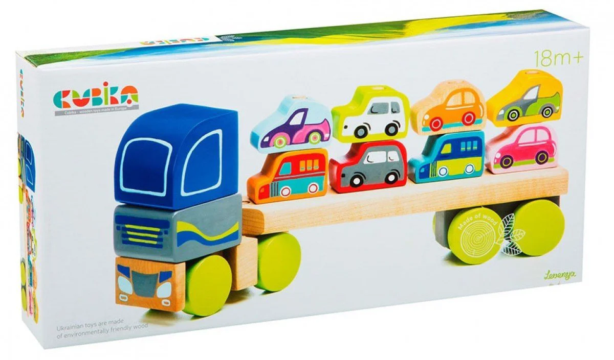 Jucarie din lemn Cubika Truck cars LM-12 foto