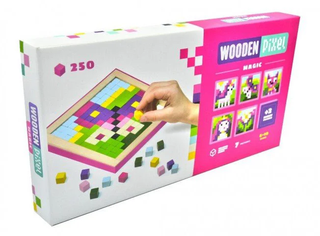 Mozaica din lemn Cubika Wooden Pixels 2 "Magie" foto