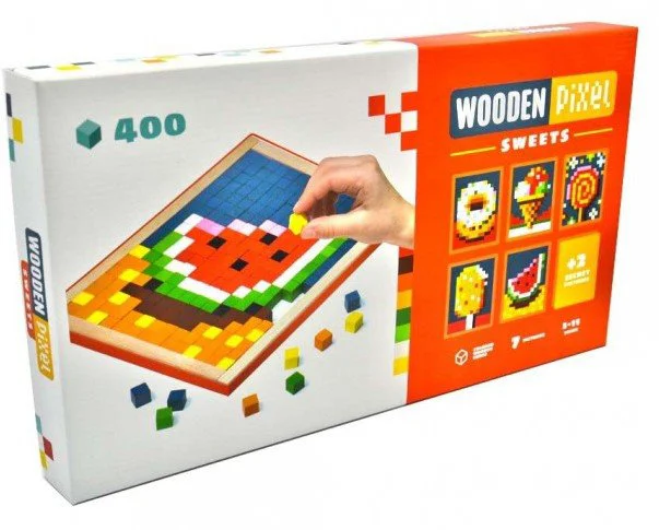 Mozaica din lemn Cubika Wooden pixels 6 "Sweets", 400 piese foto