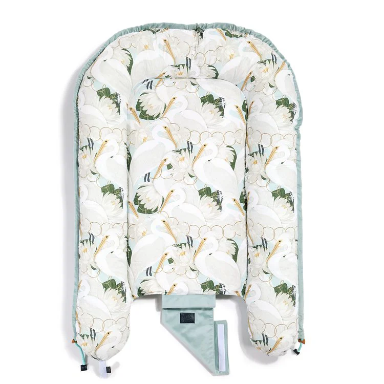 Babynest La Millou Velvet Collection - Heron In Cream Lotus- Smoke Mint foto