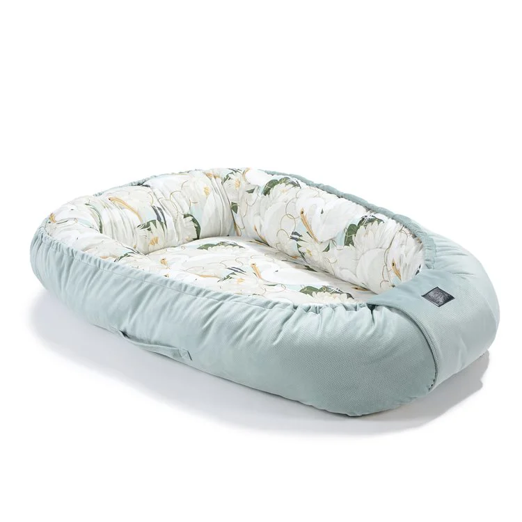 Babynest La Millou Velvet Collection - Heron In Cream Lotus- Smoke Mint foto
