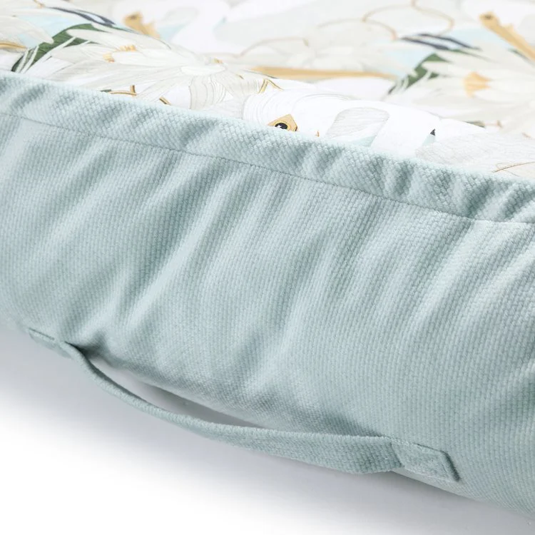 Babynest La Millou Velvet Collection - Heron In Cream Lotus- Smoke Mint foto
